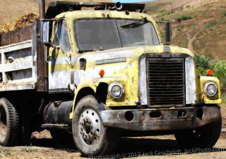 yellow farm truck, Marin County, CA