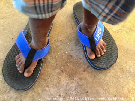 big sandals, Ile de Lifou, New Caledonia
